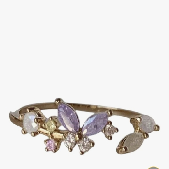 Jewelry - Elegant Butterfly Gold Plated Costume Ring